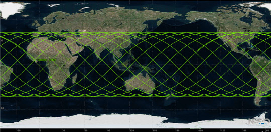 '톈궁 1호' 추락 가능 범위(자료 : 과기정통부)